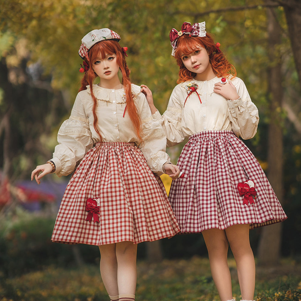 [Pre-order] Apple Garden Bavarian-style reversible skirt