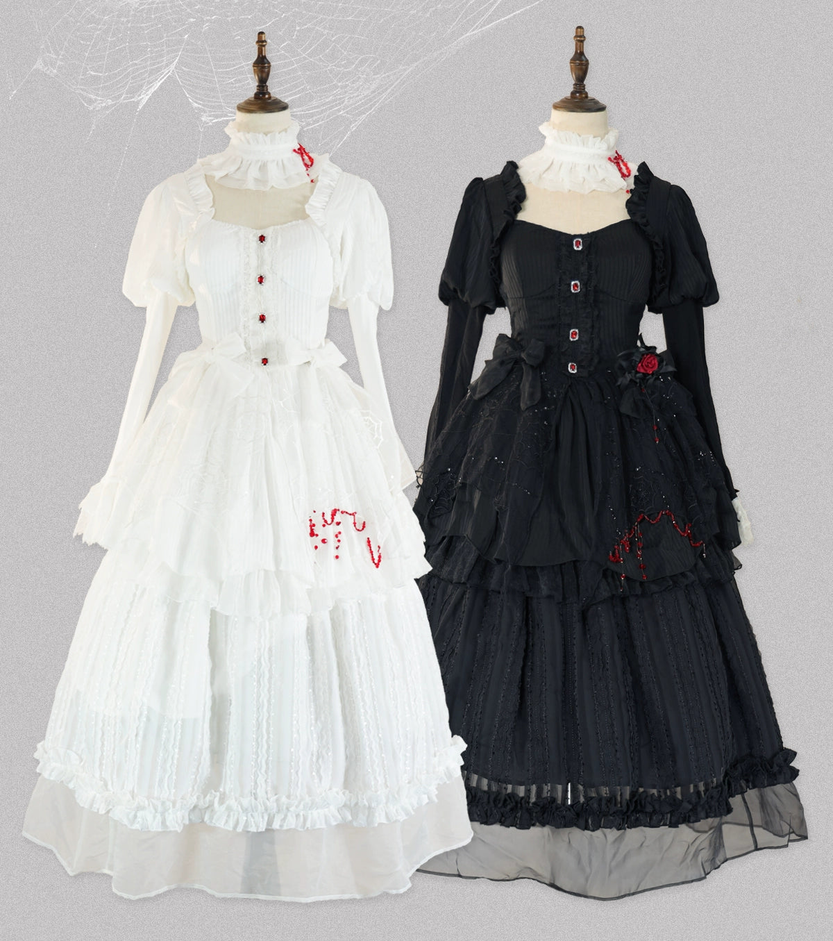 Twin Witches ゴシックチュールワンピースとインナースカート