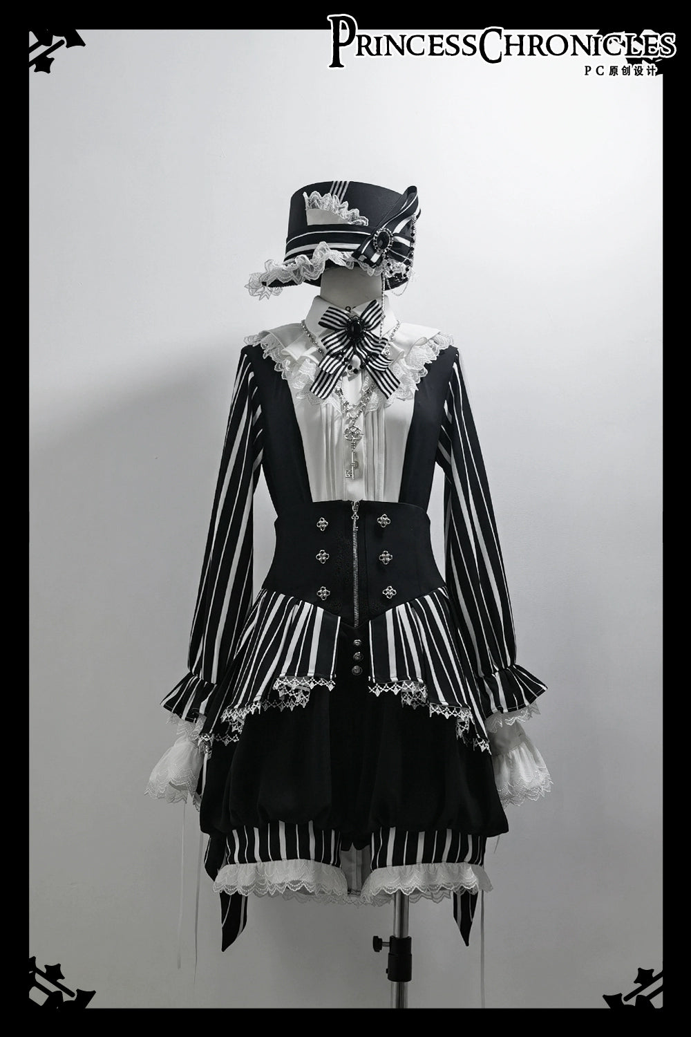 【予約販売】Marvelous Trick 皇子系ストライプショートパンツ