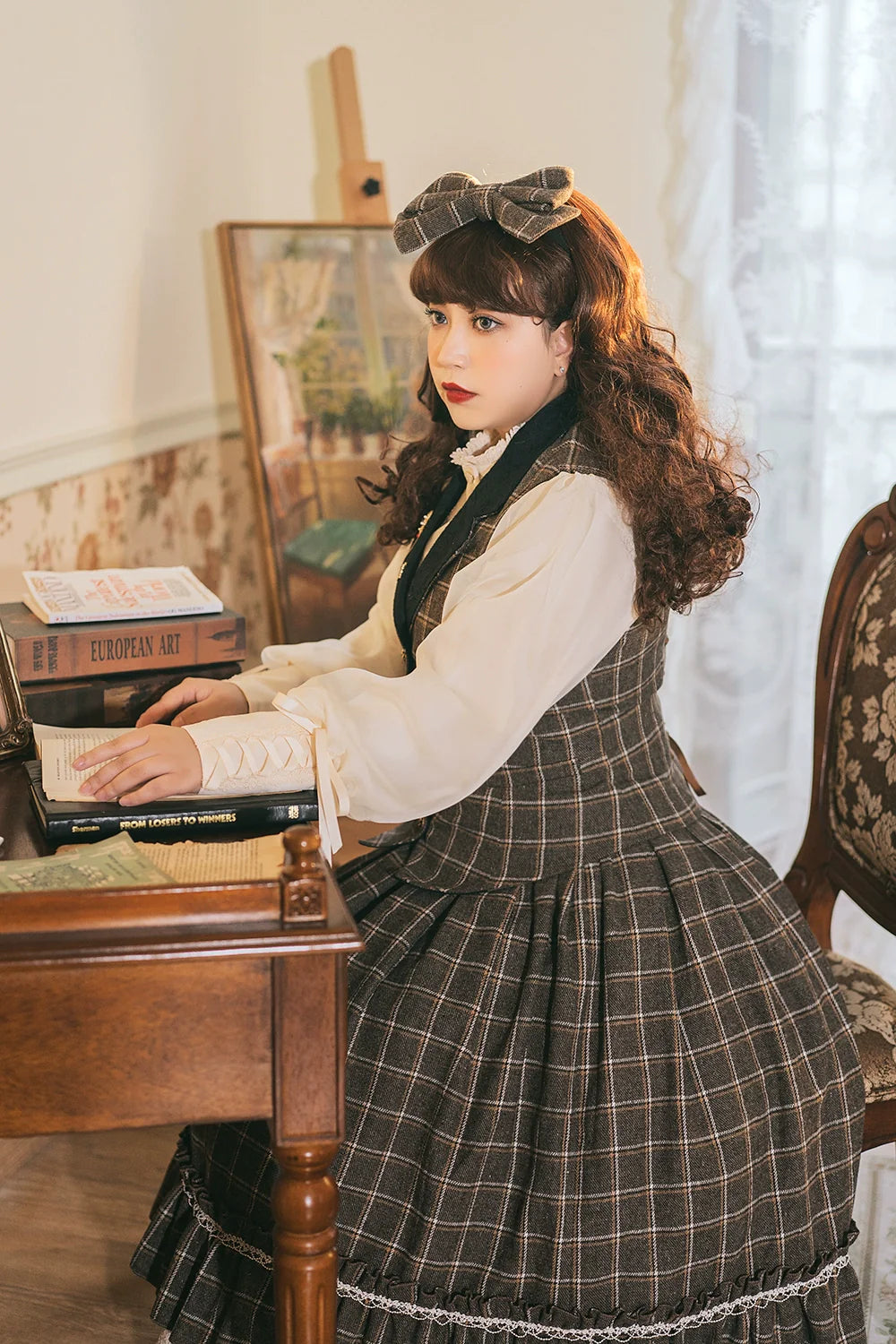 [Pre-order] British Classical Lolita Warm Check Vest