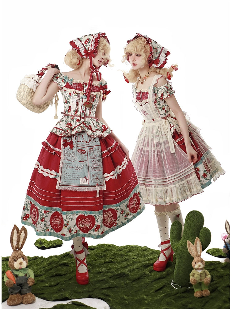 [Sale period ended] Apple Paradise tops and skirt set/short length