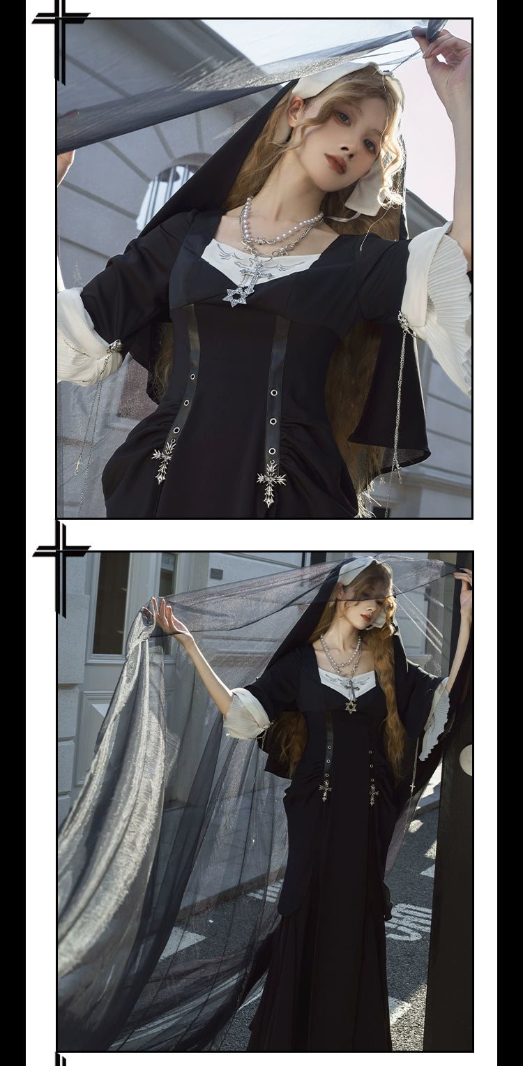 シスター風マーメイドワンピース 単品＆フルセット