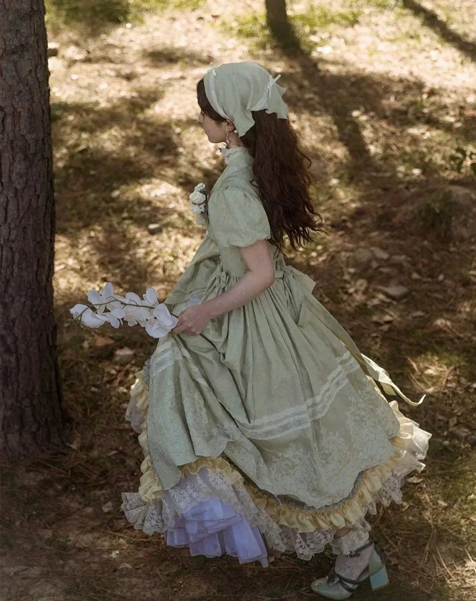 Fourteen-line poem One-piece dress with inner skirt