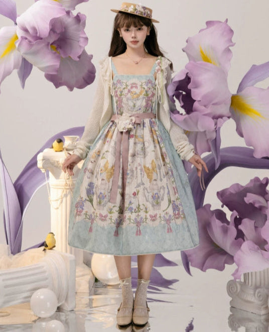 [Pre-orders available until 2/11] Illustration de Porcelaine Iris Jumper Skirt