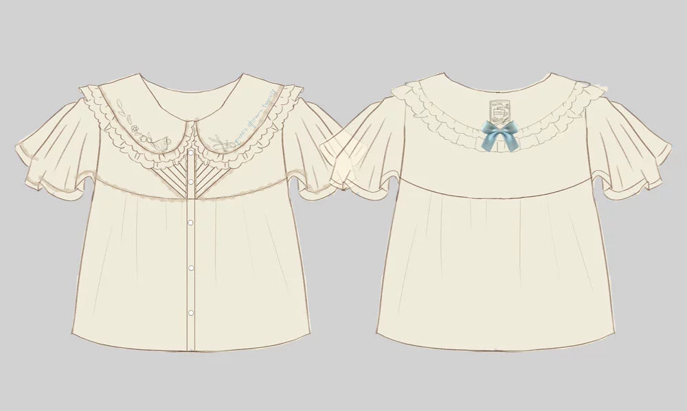 [Sales period ended] Picnic Tea Party Embroidered Blouse