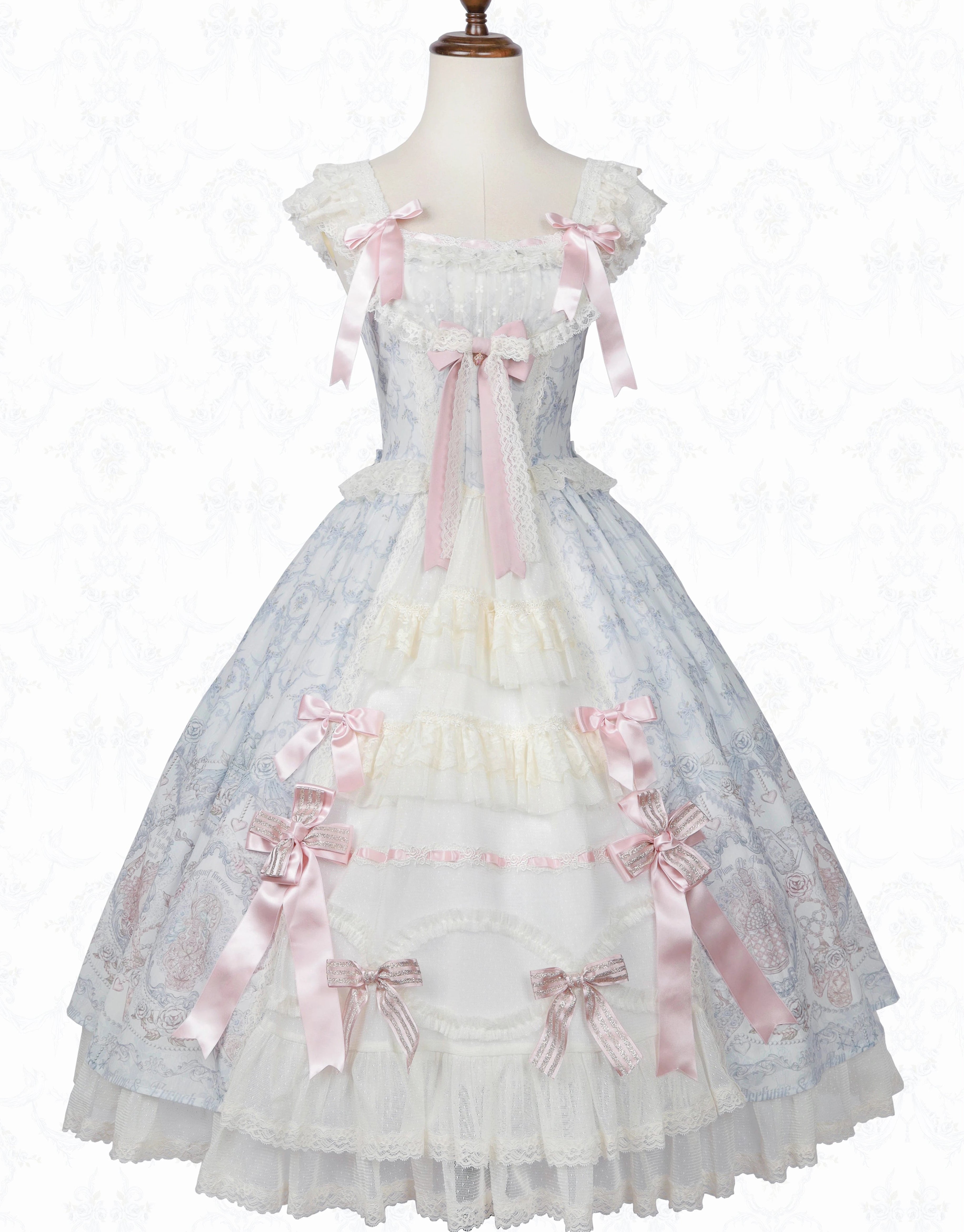 【受注予約9/13まで】Rose Aroma フロントレースジャンパースカート