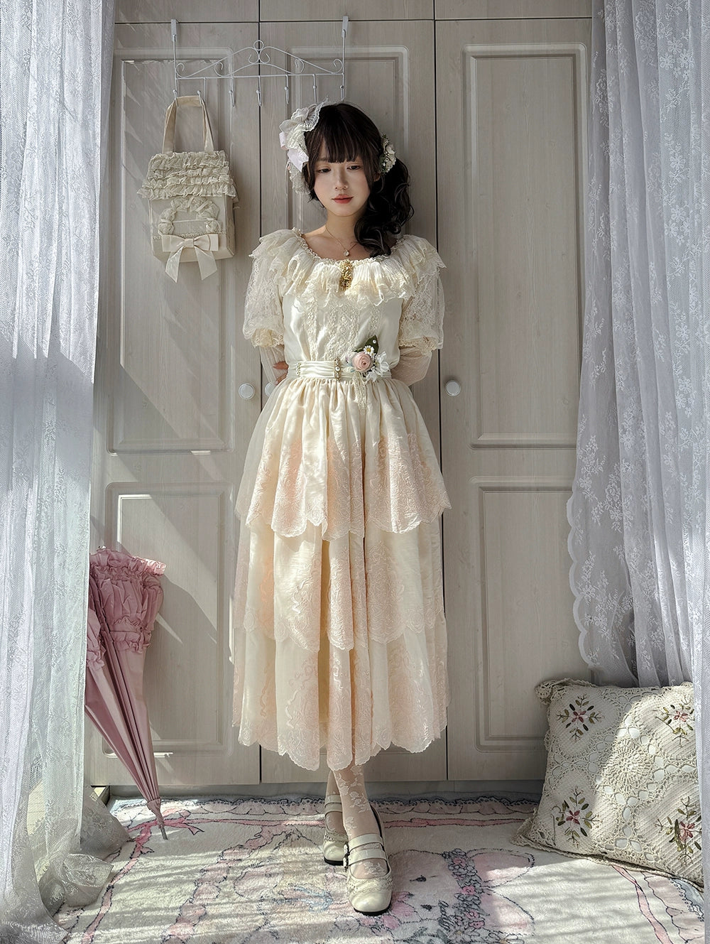 【受注予約9/25まで】Noble Garden 刺繍スカート