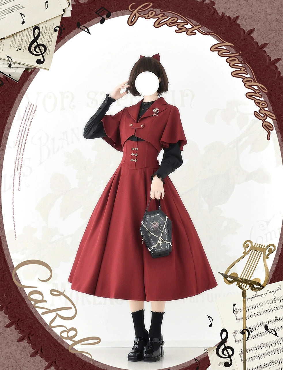 [Pre-order] Forest Carol Jumper Skirt, Long Length