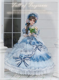 [Pre-orders available until 2/26] Full of Fragrance Dress with Train and Inner Skirt - Blue