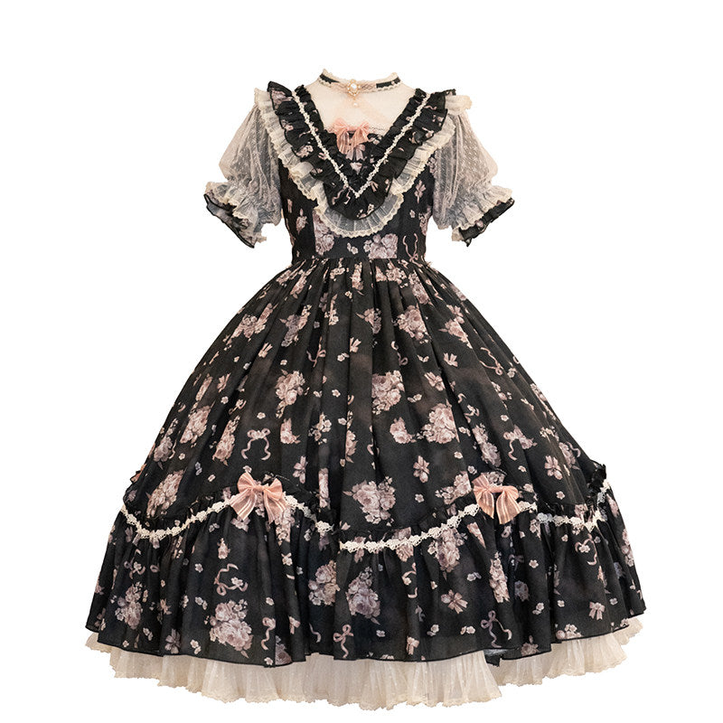 Daydream Rosa Classical rose pattern dress