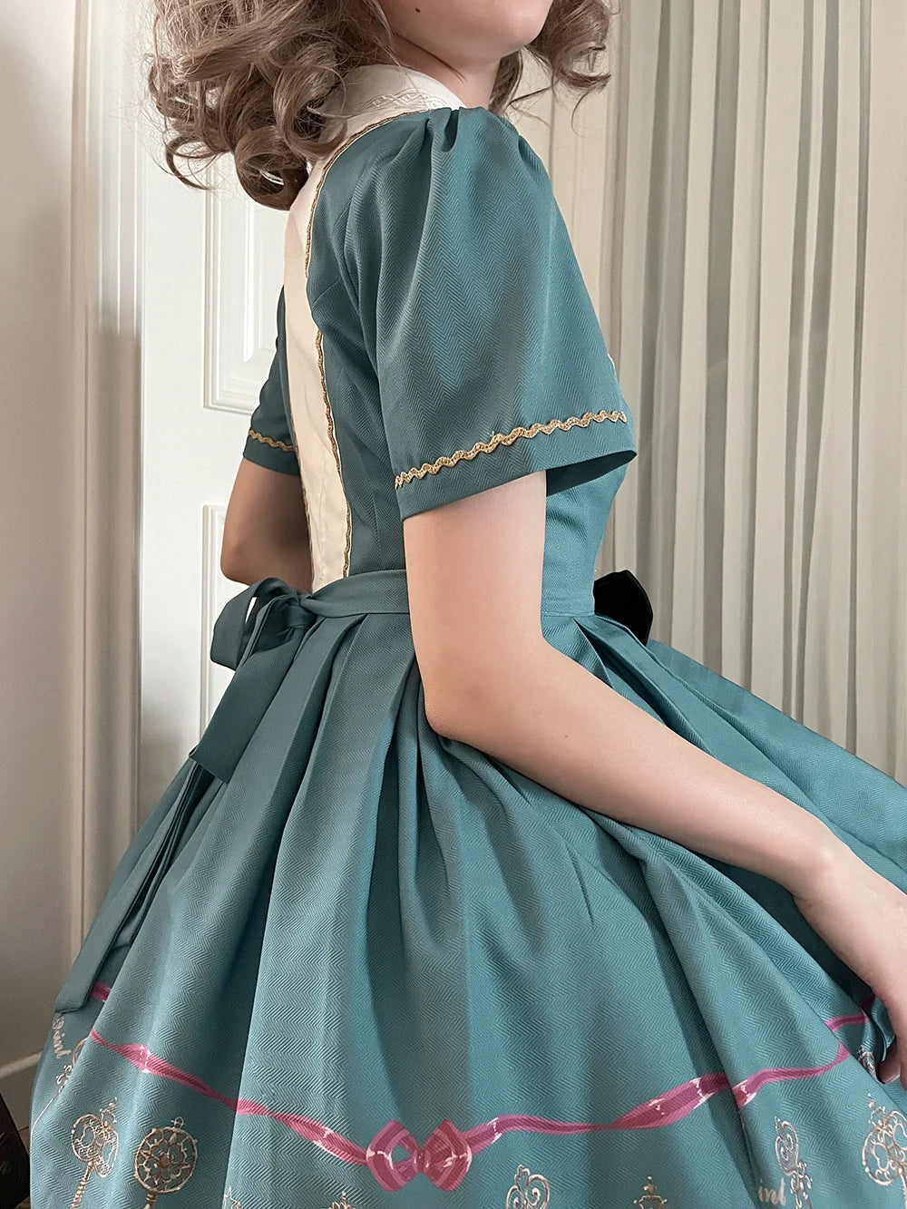 [Pre-order] Secret Key Antique Short Sleeve Dress
