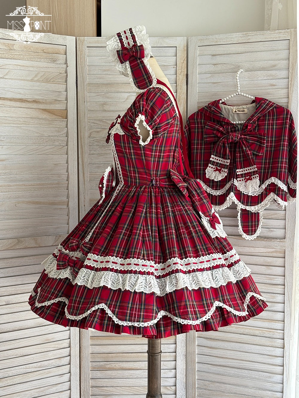 【予約販売】Checkered Petal Rabbit リボンワンピース