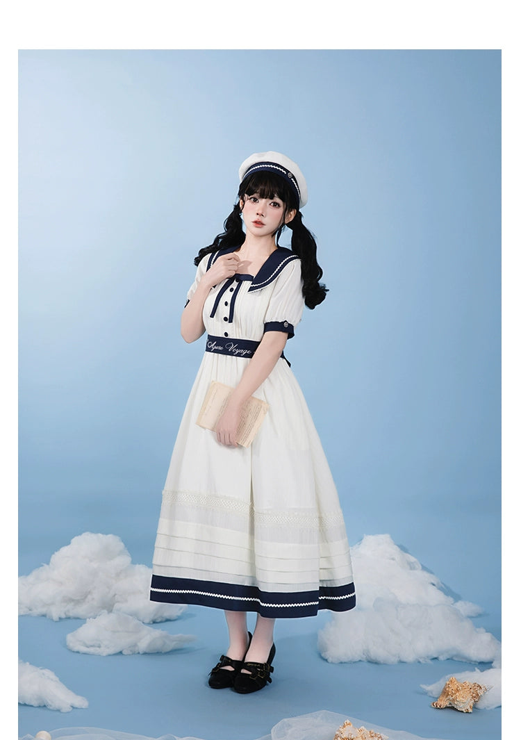 【受注予約7/23まで】Voyage Poem クラシカルマリンワンピース