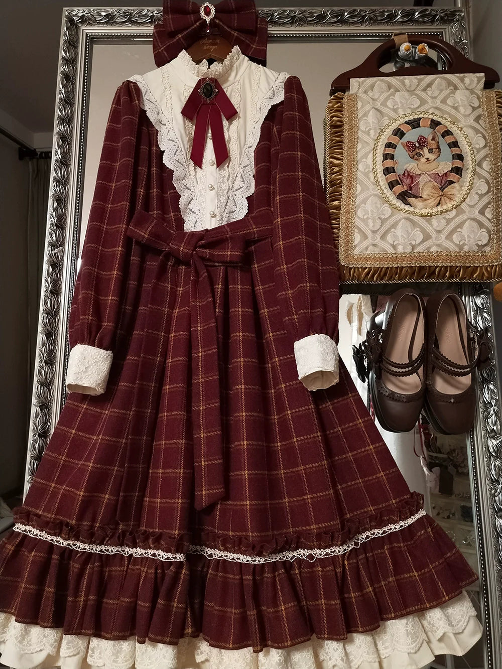 [Pre-order] British Classical Lolita Warm Check Dress