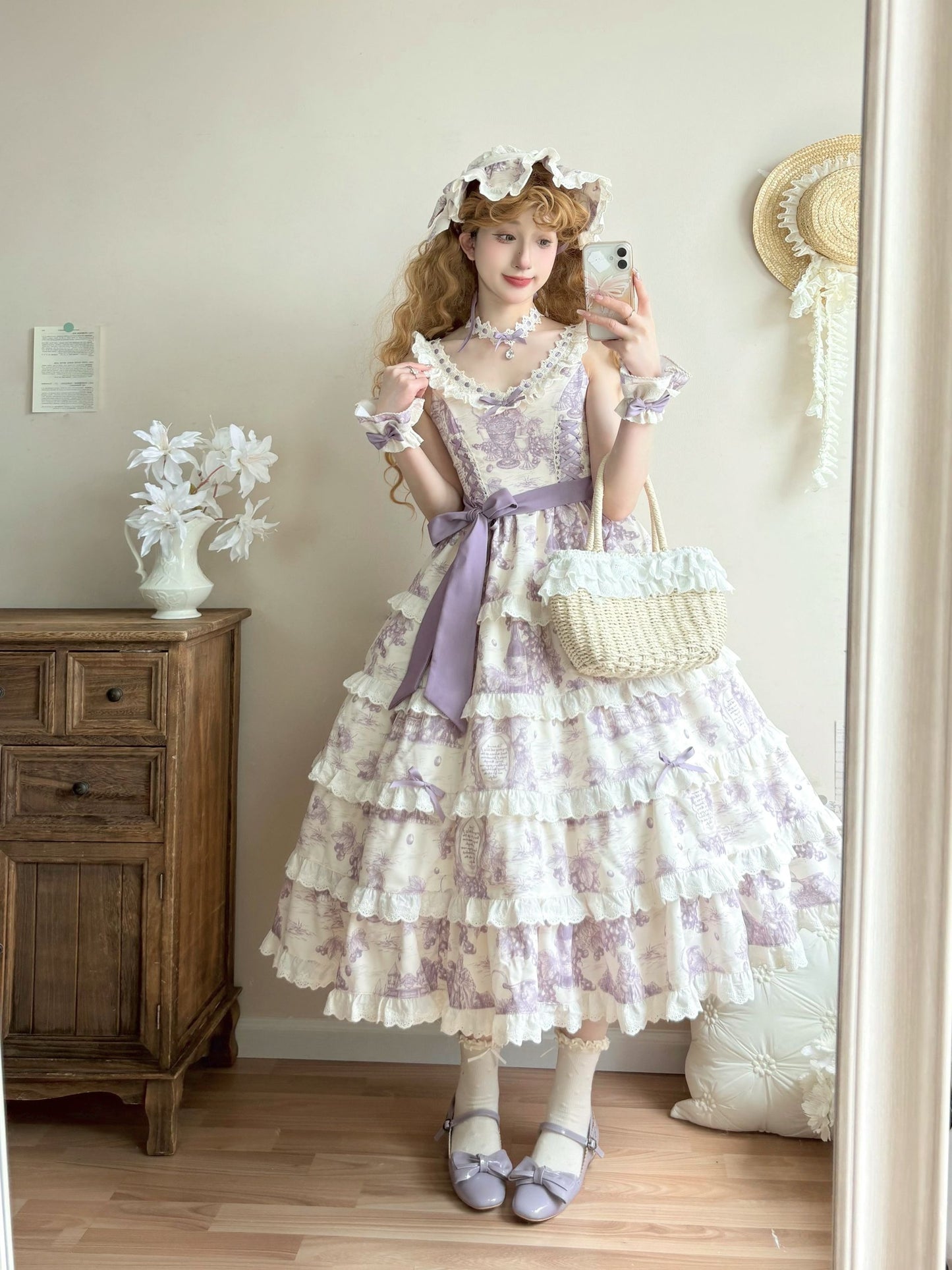 [Pre-orders available until 7/11] Grape Moonling 2-way jumper skirt
