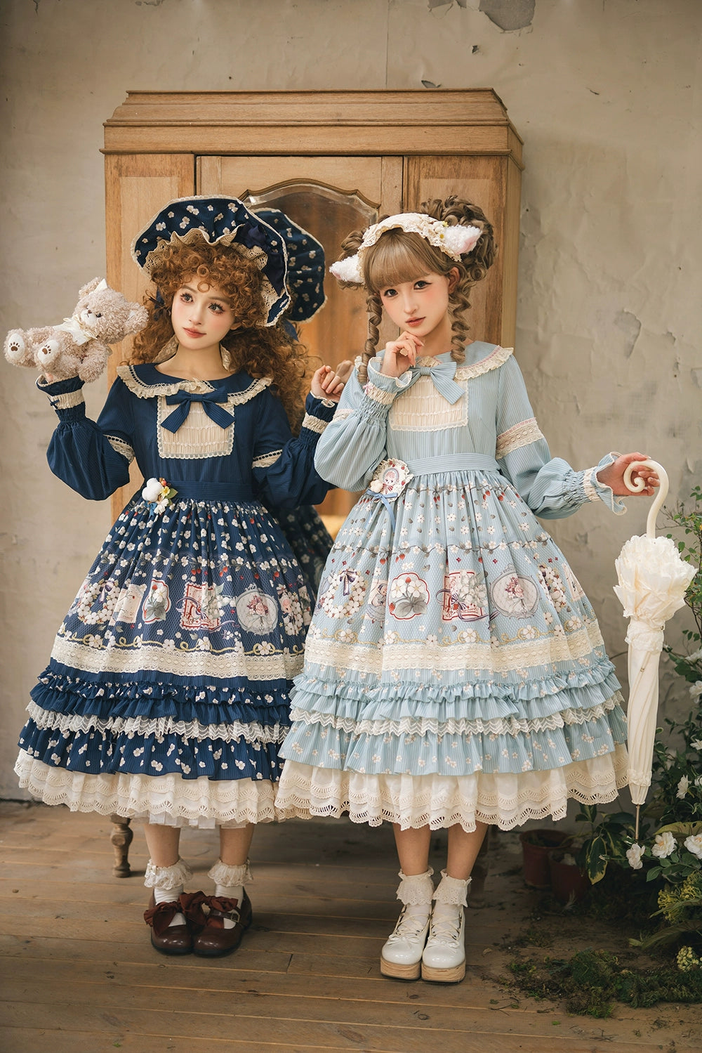 【予約販売】Sweetie Sheep フリルワンピース・プリントタイプ