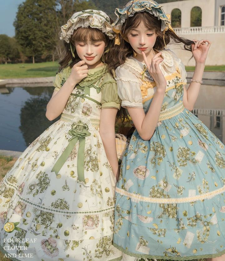 【受注予約5/18まで】Four Leaf Clover and Lime ジャンパースカート