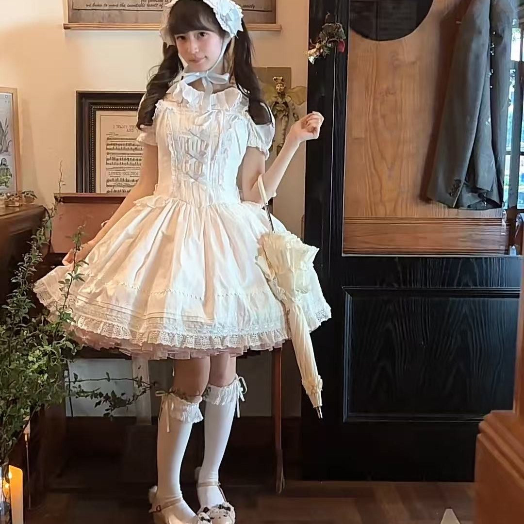 【受注予約5/21まで】Laura's Doll ローウエストジャンパースカート・全4色