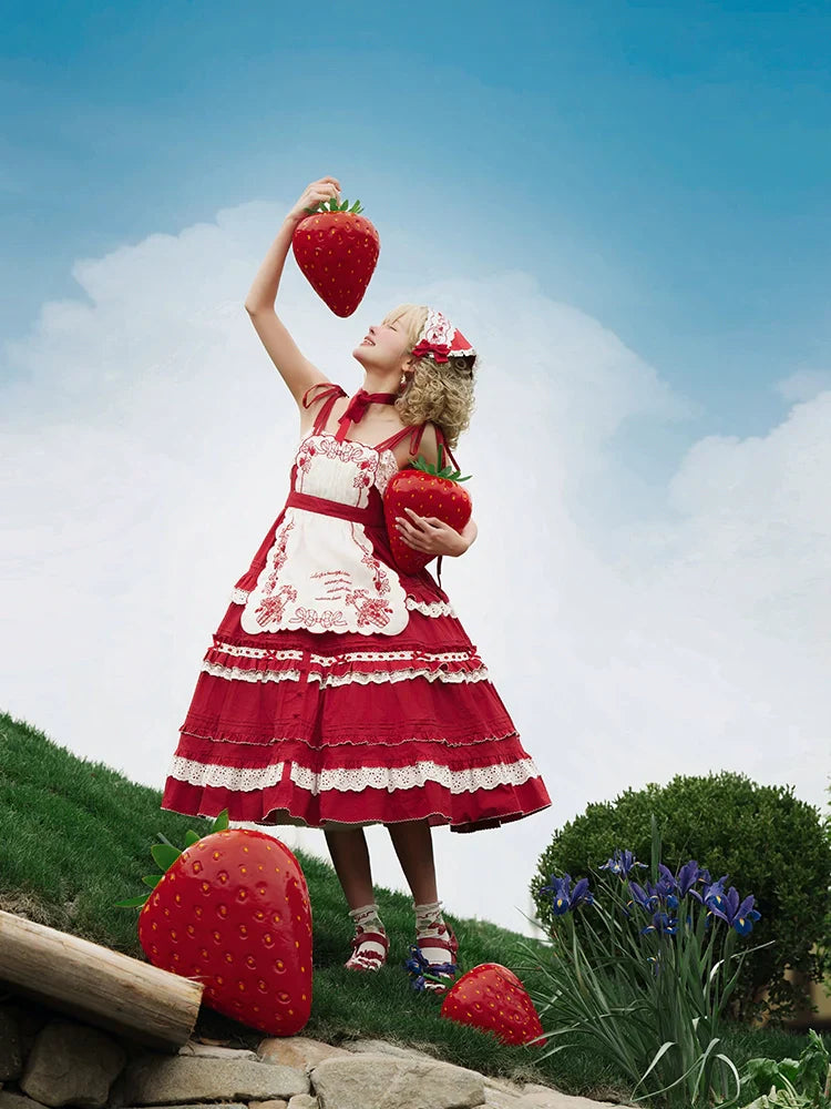 Strawberry Basket Jumper Skirt