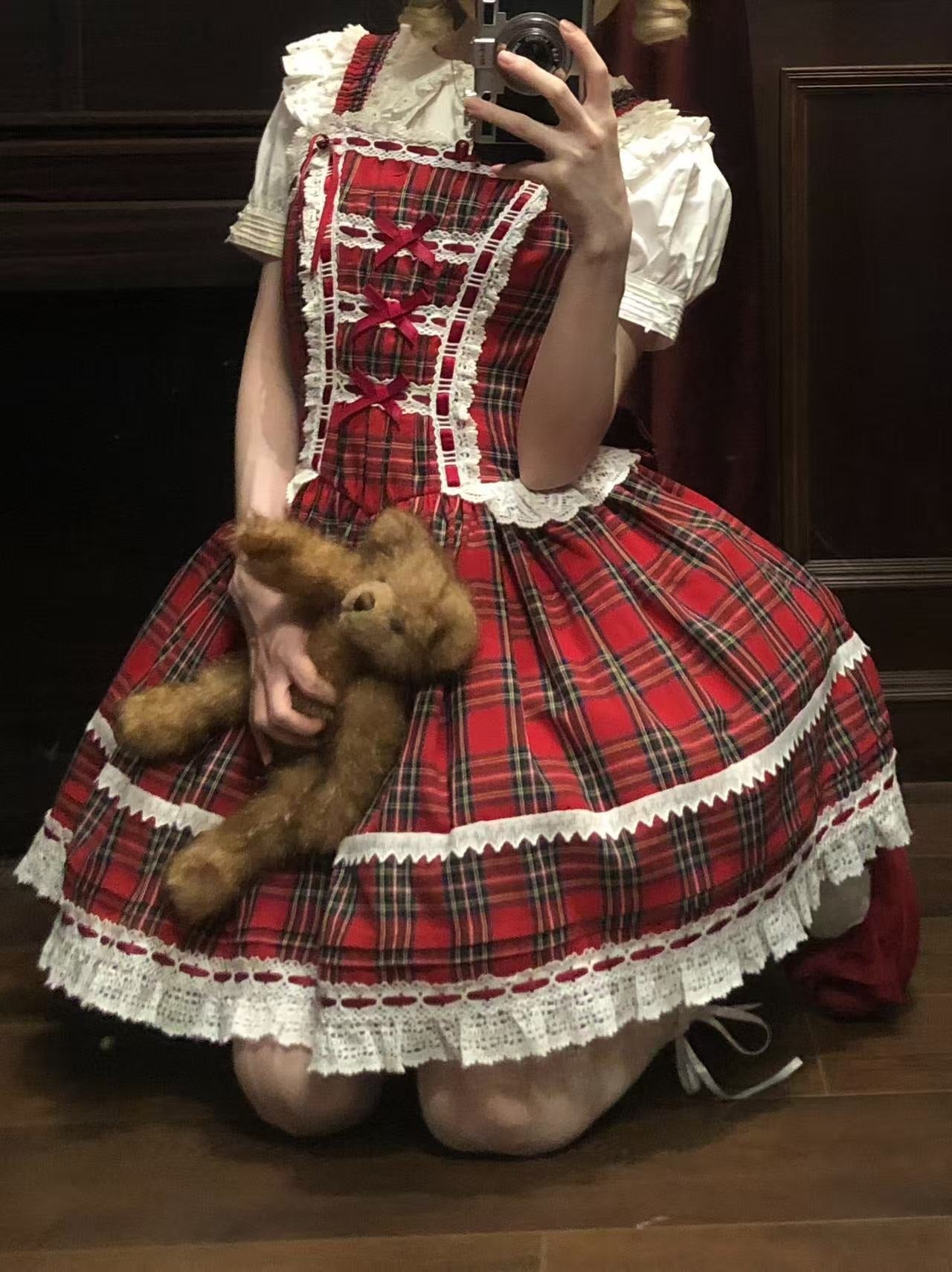 【受注予約5/21まで】Laura's Doll ローウエストジャンパースカート・全4色