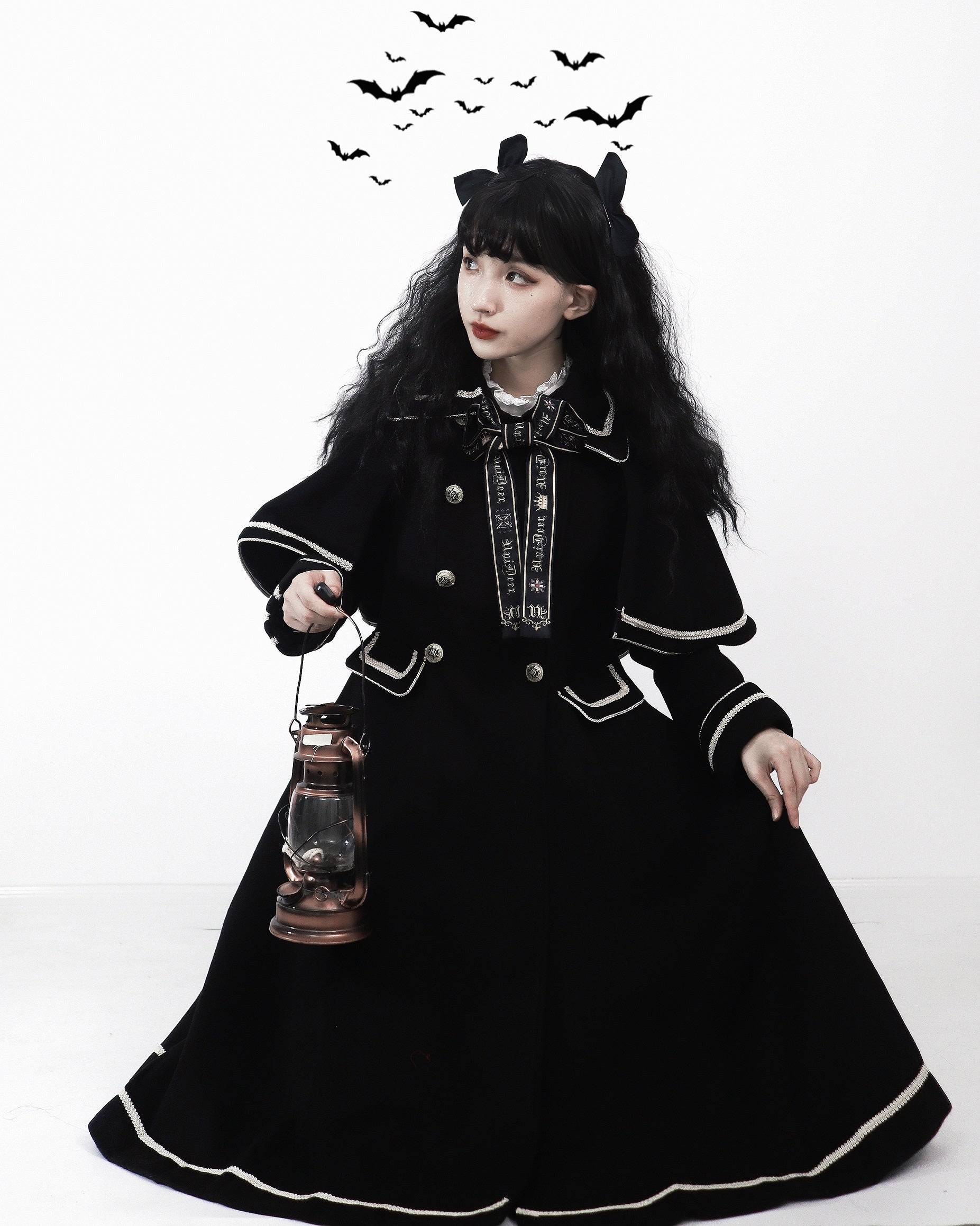 Galaxy Voyager Cape Coat with Ribbon