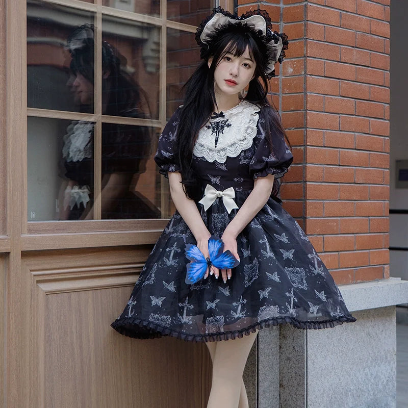 Black butterfly 2way dress