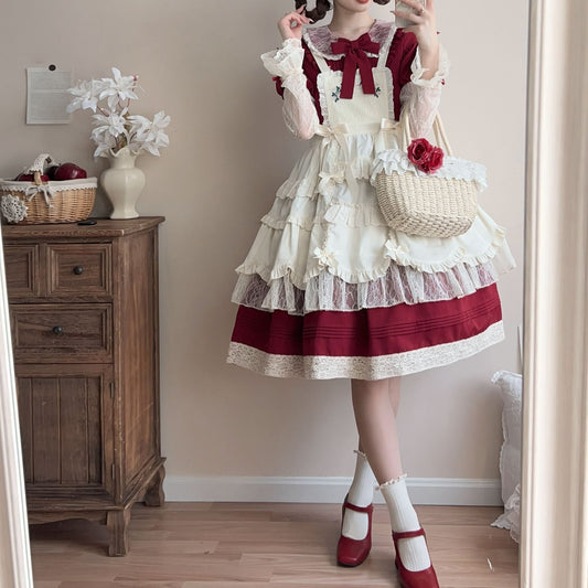 Simultaneous purchase only [Pre-orders available until 11/18] Flower Mist Path Apron, Bonnet, Headband