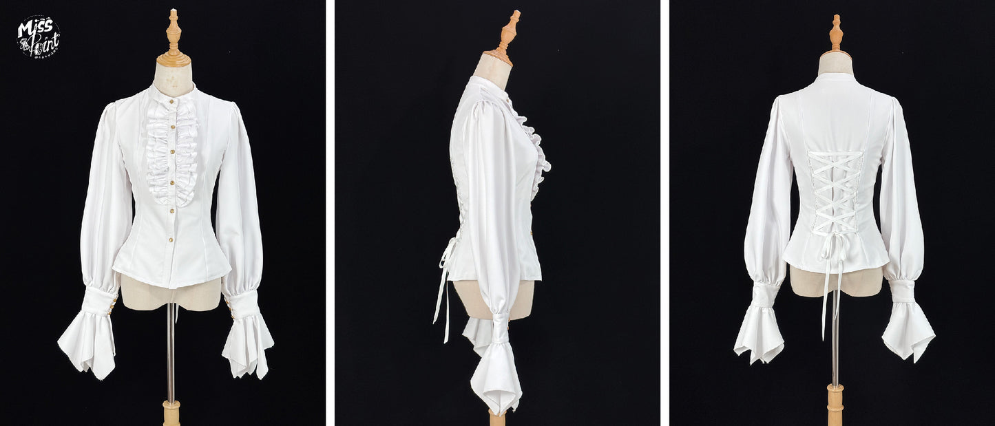 【受注予約1/7まで】領主貴族のゴスロリ フリルブラウス