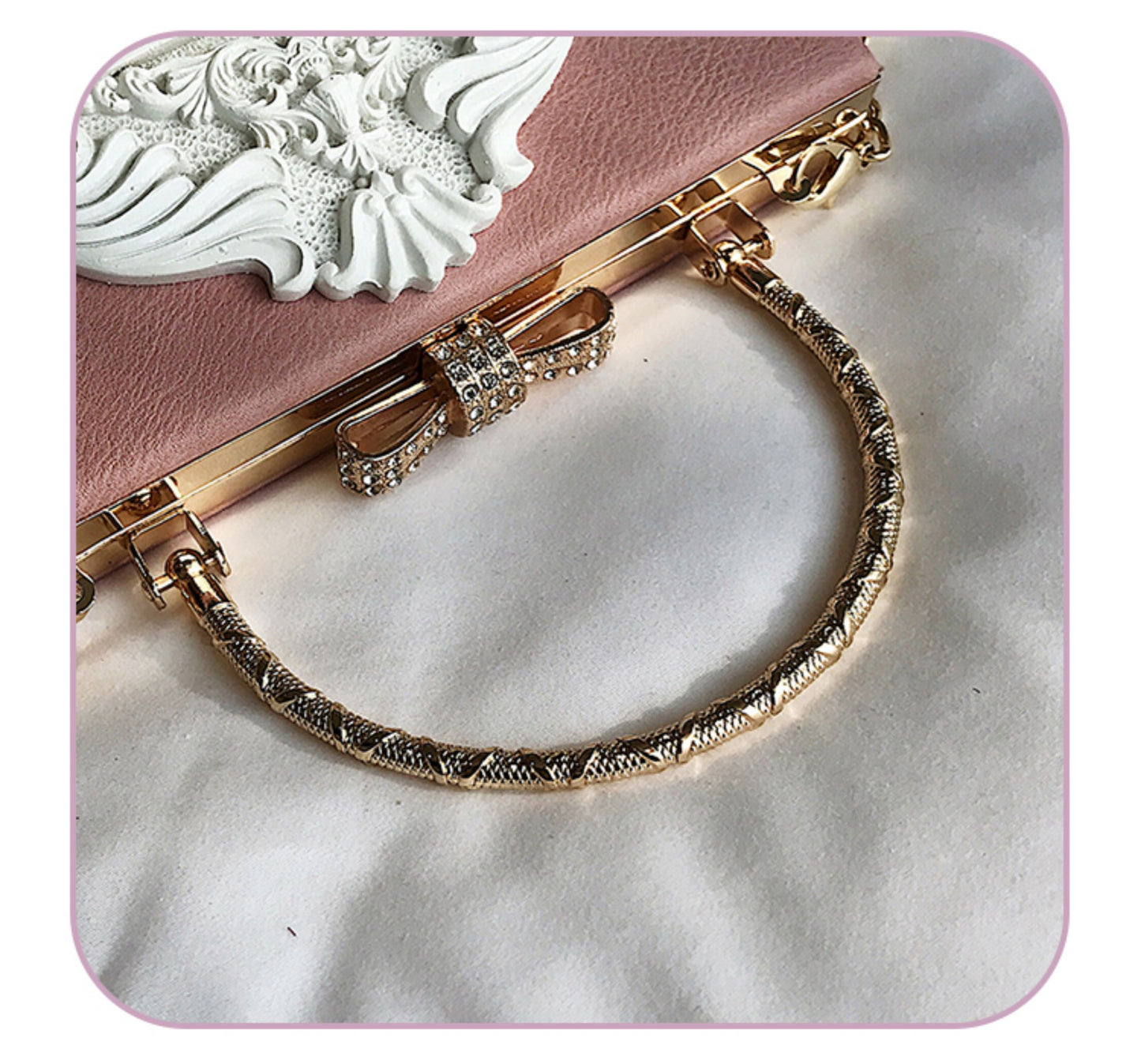 アンティーク風天使のチェーンミニバッグ