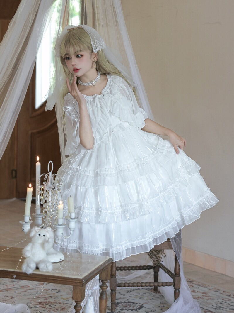 Maiden's Holiday Pearl Puff Jumper Skirt All 6 Colors