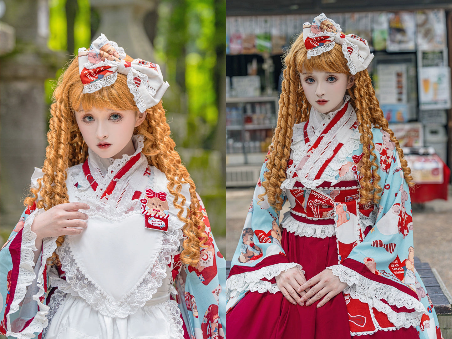 【受注予約7/29まで】Bear Bear World 袴風セットアップ