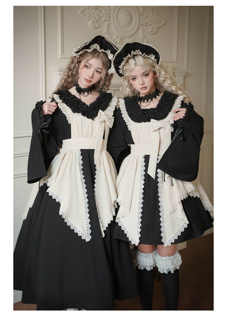 十六夜 和風メイドワンピースセット ロング丈