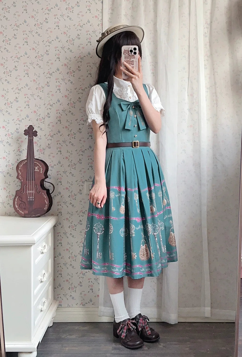 【予約販売】秘密の鍵 アンティークジャンパースカート