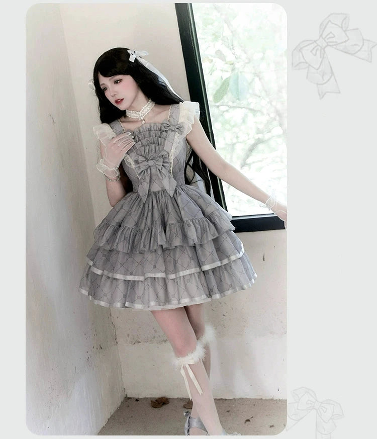 Sleepless Dream 3-tiered frill jumper skirt