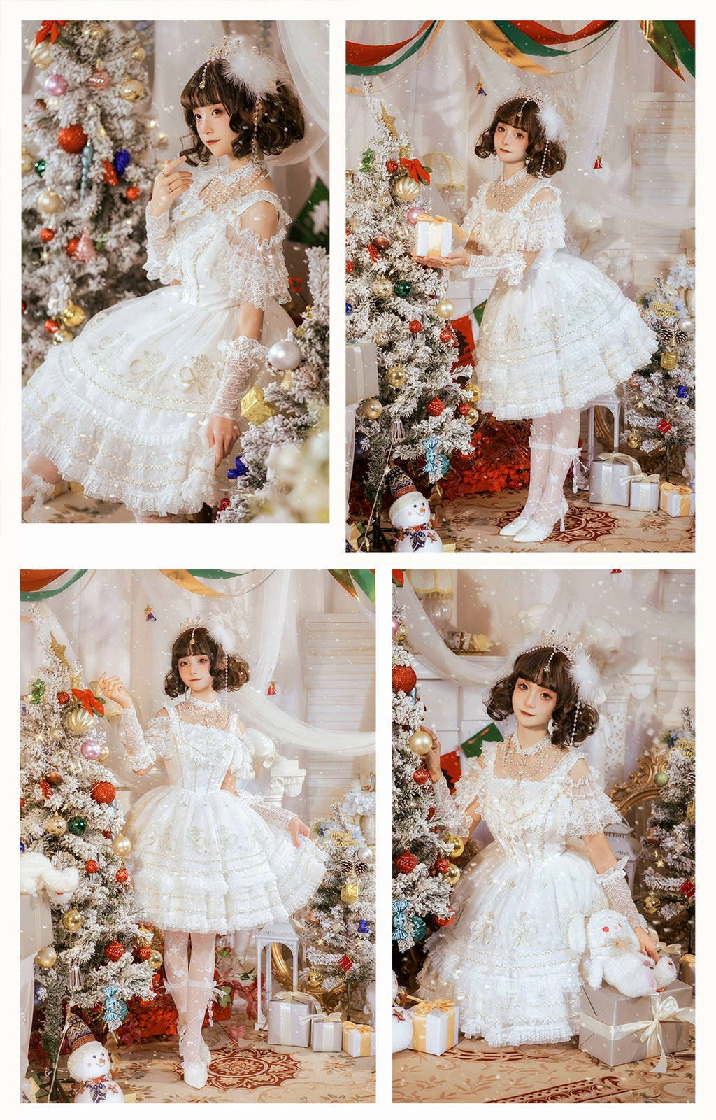 Snow Dream Dance Flower Jumper Skirt