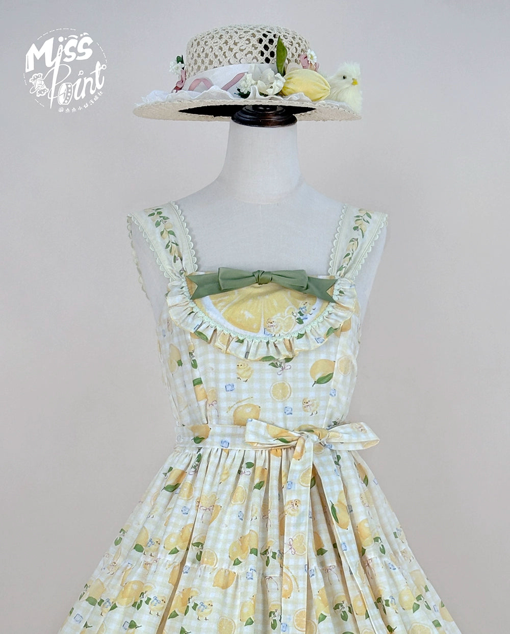 【受注予約5/14まで】Lemon Sweetie プリントジャンパースカート・ロング丈
