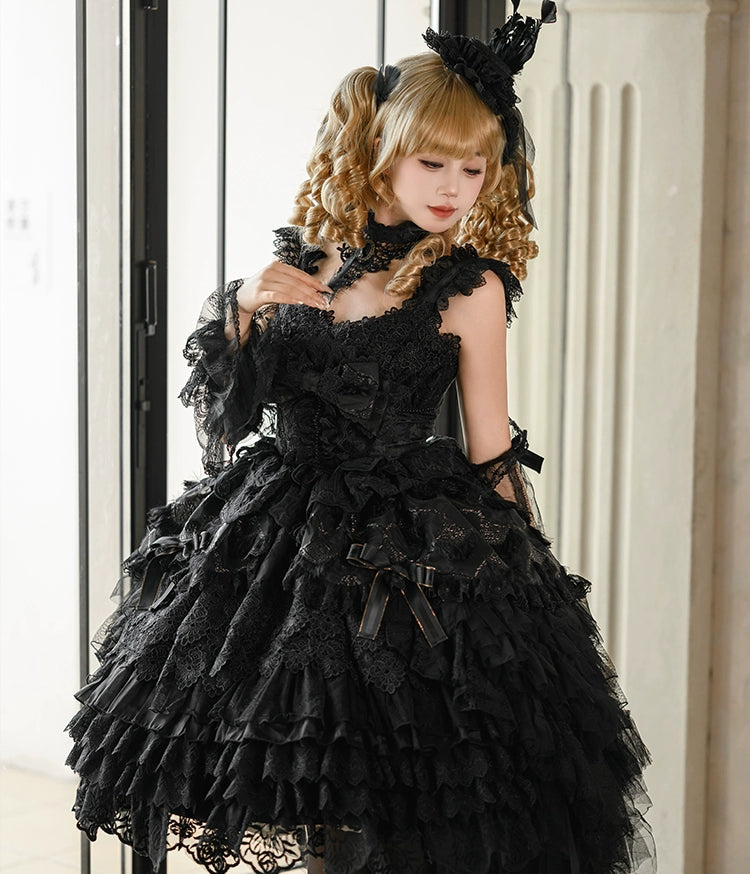 【受注予約6/18まで】Peacock Feather プリンセスドレス・ブラック