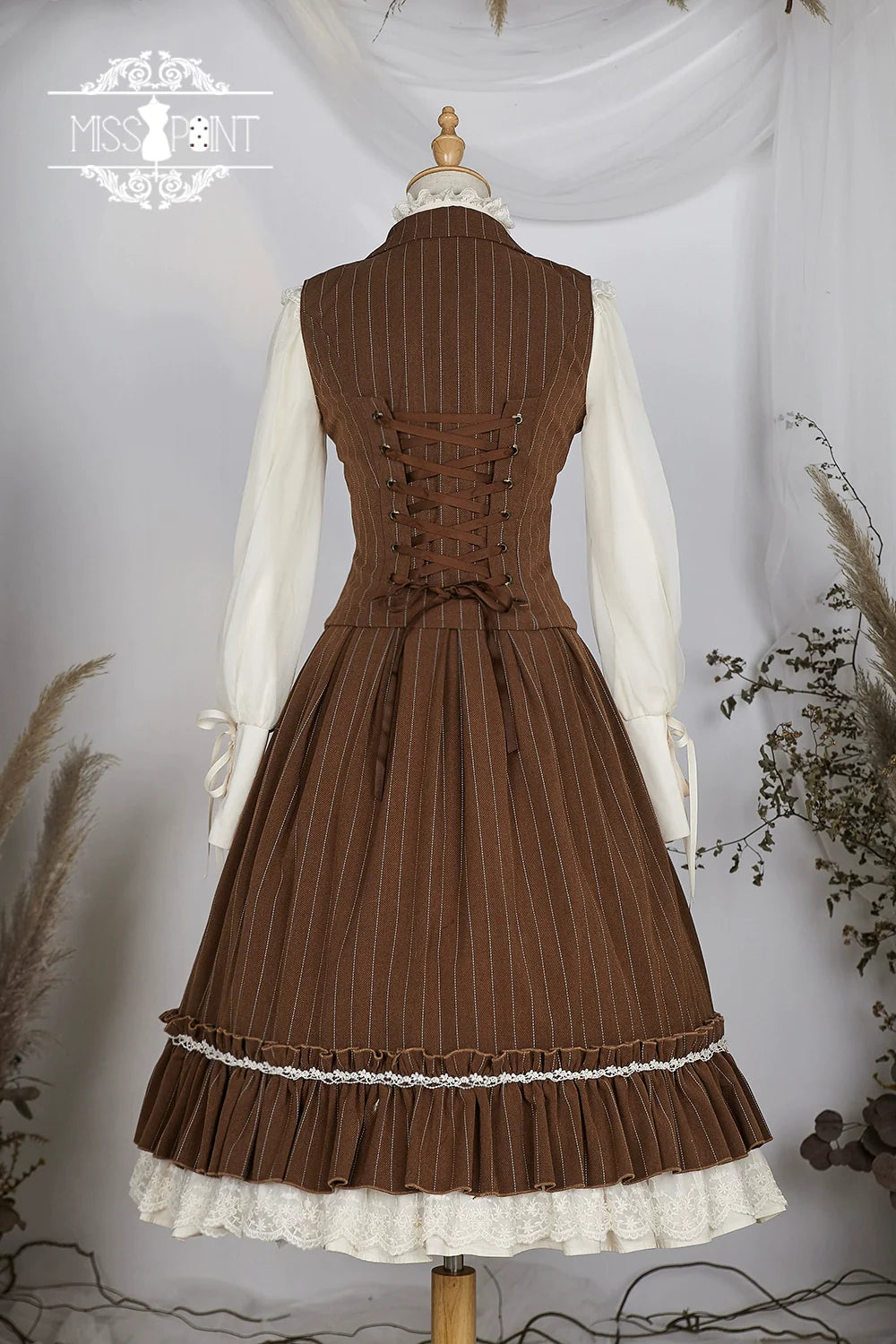 [Pre-order] British Classical Lolita Vertical Striped Vest