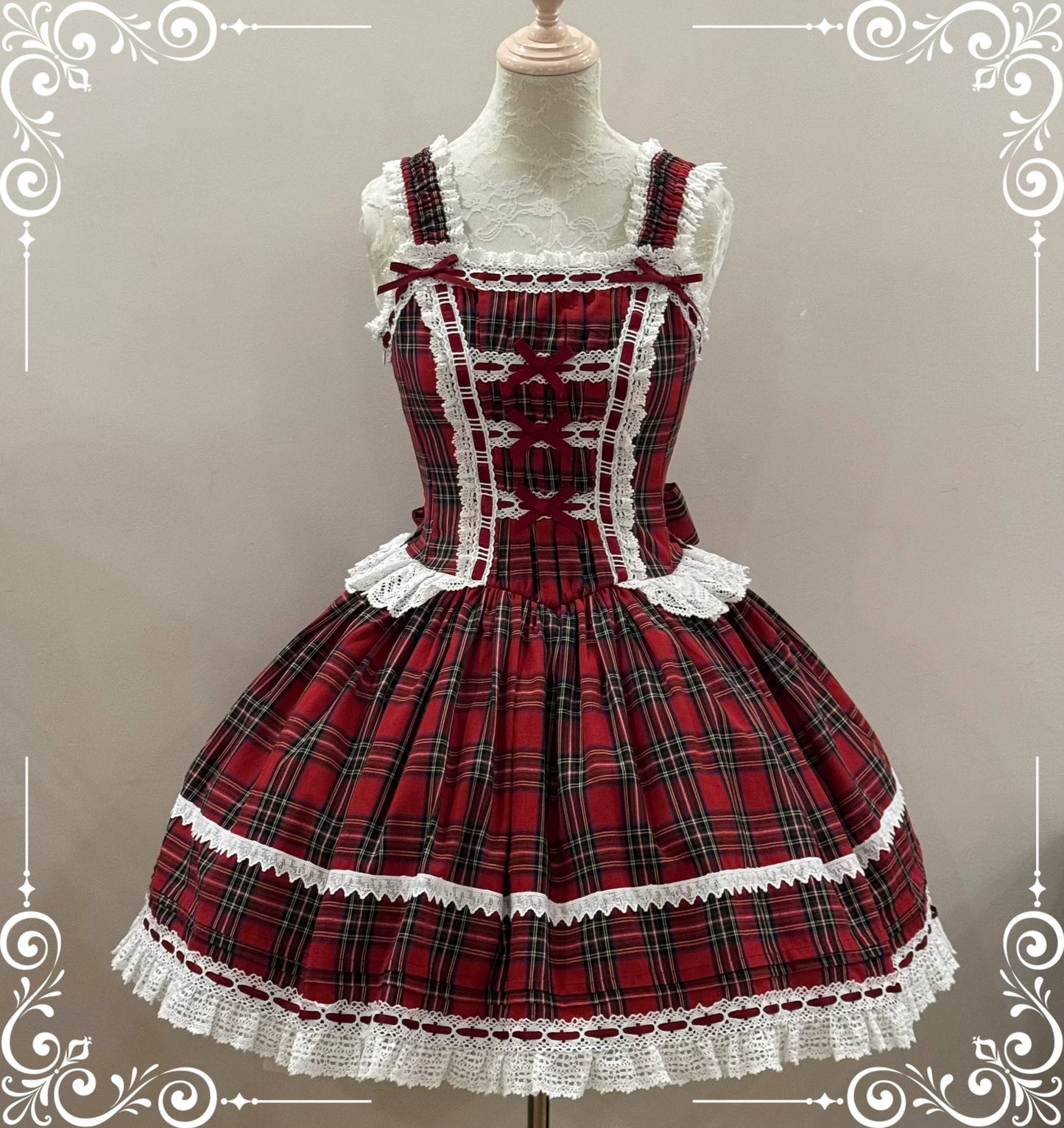 【受注予約5/21まで】Laura's Doll ローウエストジャンパースカート・全4色