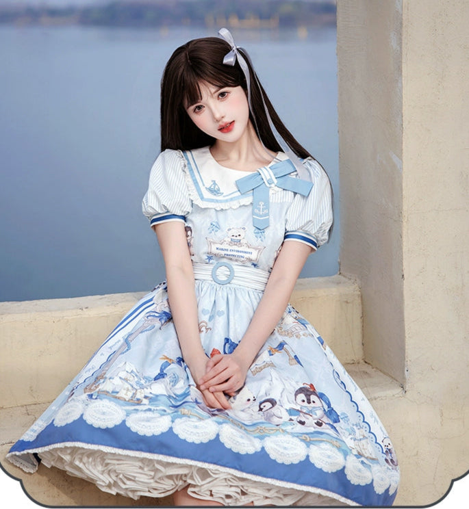 Penguin Navy マリンスタイルワンピース