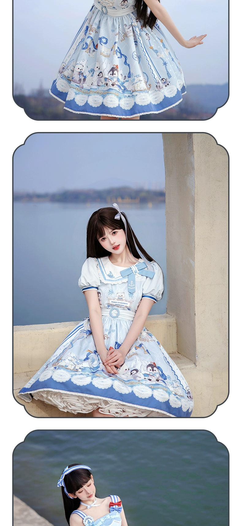 Penguin Navy マリンスタイルワンピース