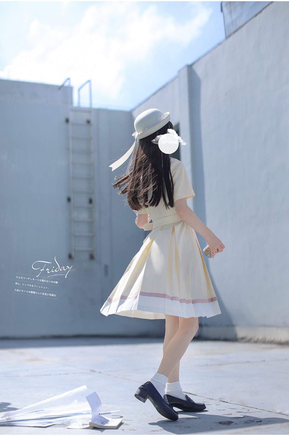 After the Rain カモミールの花咲く制服風ワンピース