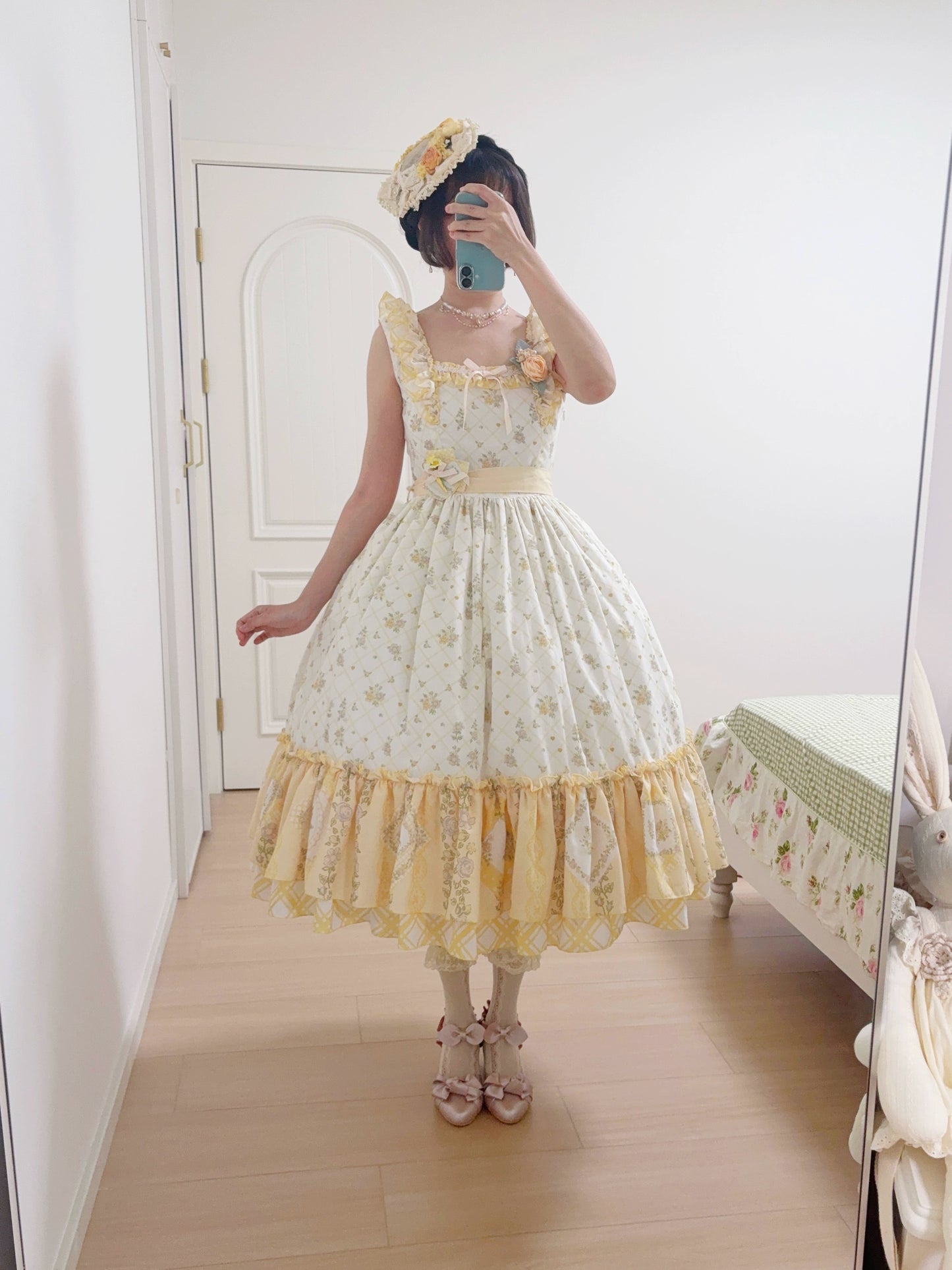 【受注予約7/14まで】Pathwork Garden カントリー風ジャンパースカート