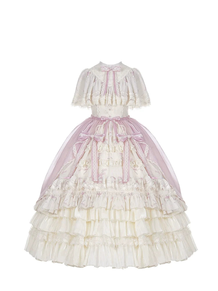 Edwardian quadruple ribbon dress