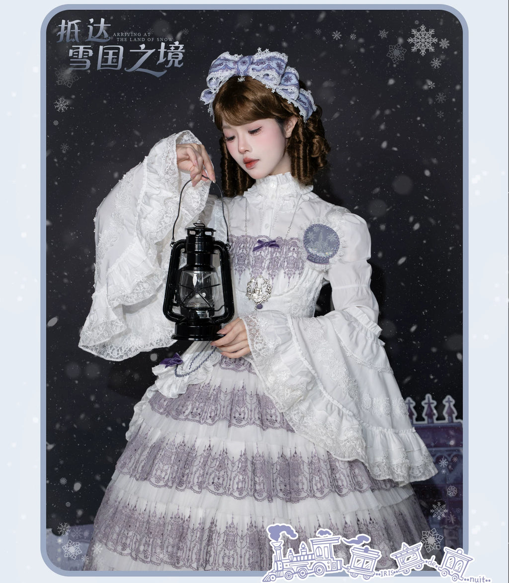 【受注予約9/28まで】雪国の境界 ティアードジャンパースカート