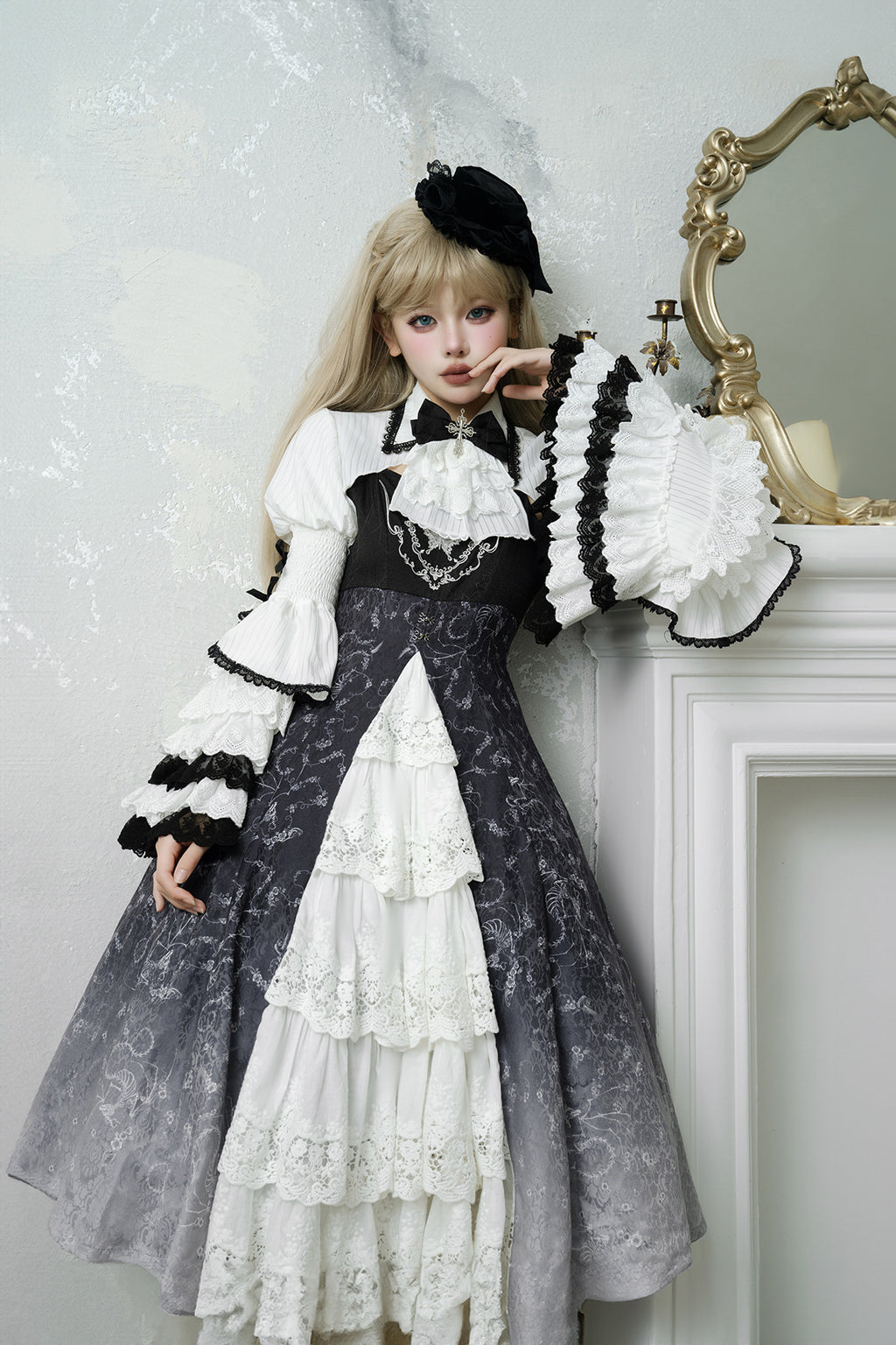 Black Witch Elegant Gothic Lolita Jumper Skirt