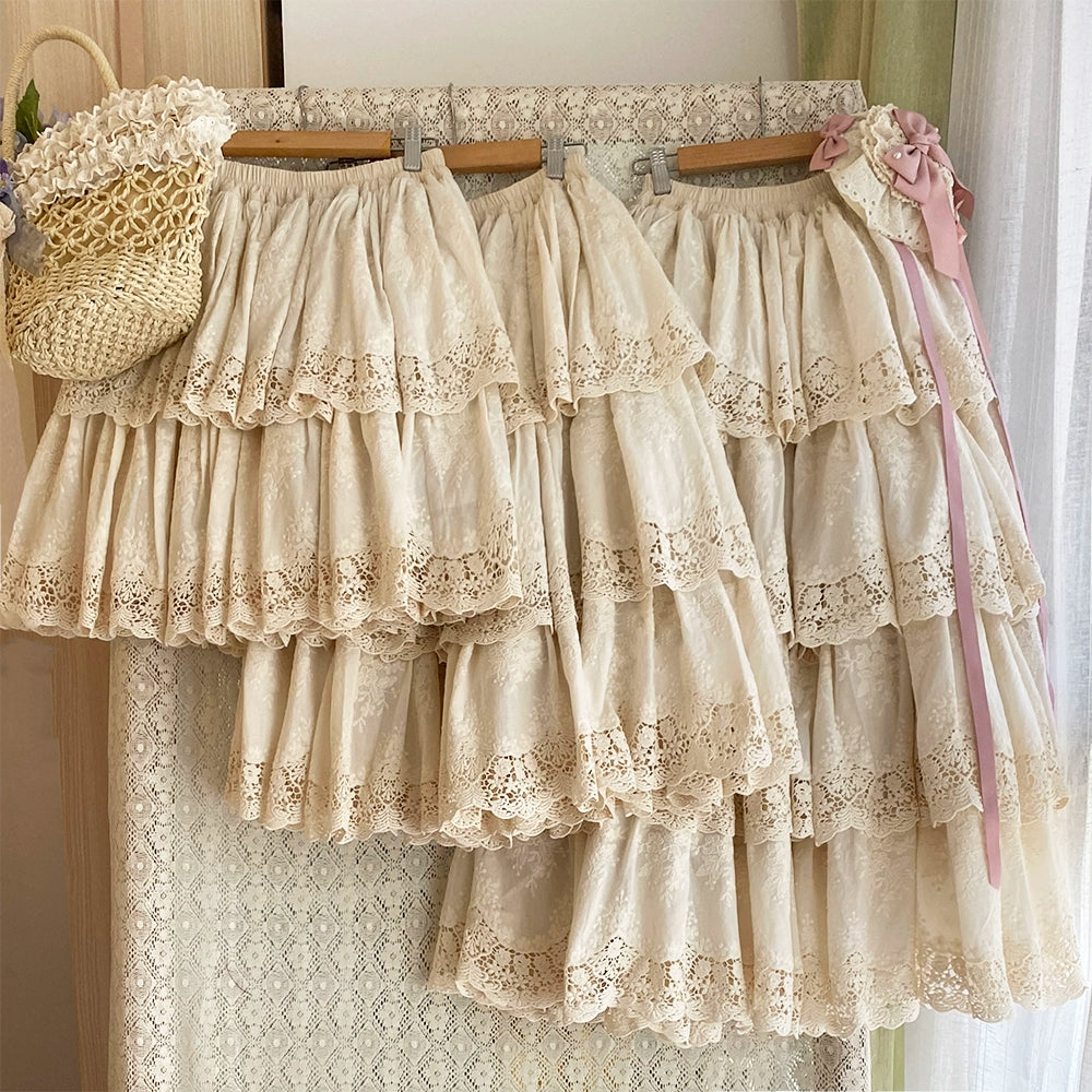 [Pre-order] Forest Rondo Lace Layer Skirt, 2-layer type