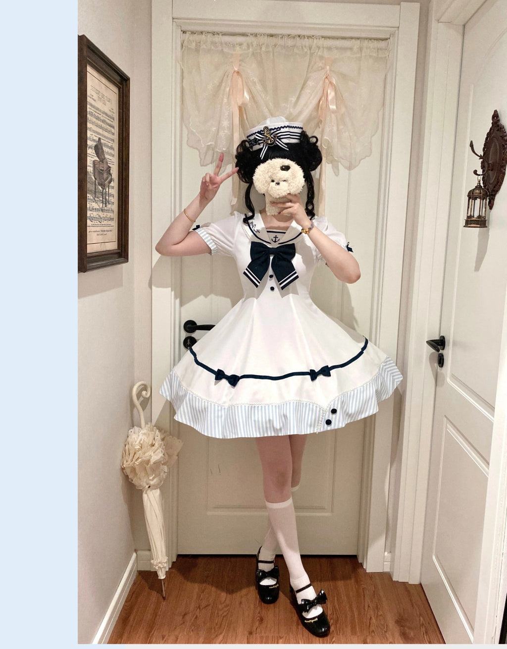 【受注予約7/30まで】Blue Sky Marine セーラーワンピース