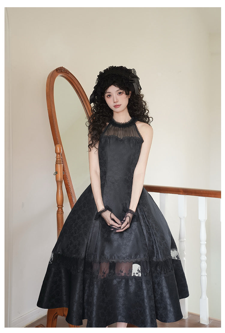 ローズジャガードホルターネックワンピース 単品・セット