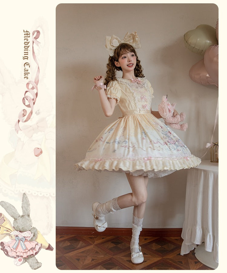 【受注予約12/26まで】Sweet Wedding Cake 刺繍ワンピース